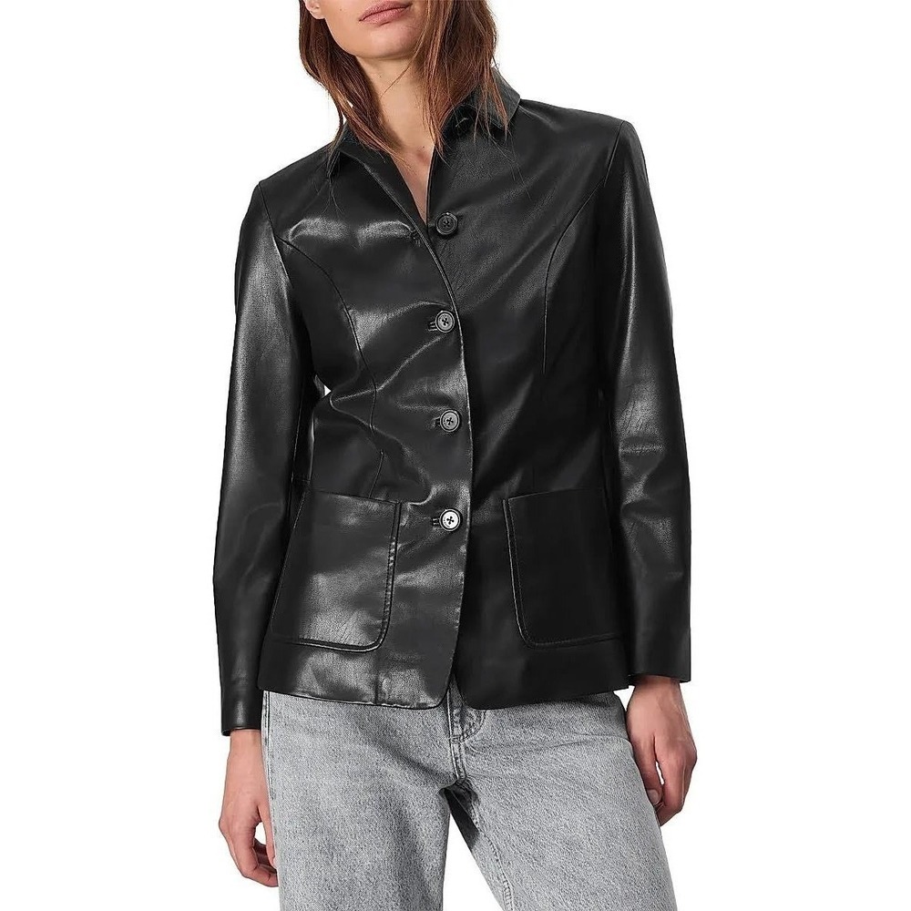 NWT Rag & Bone Women's Drew‎ Faux Leather Blazer Size 0